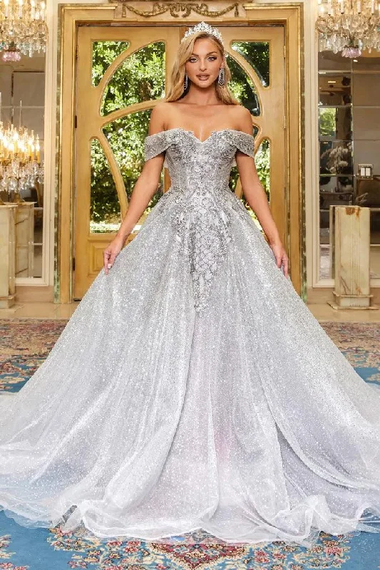 Women's Athleisure Apparel Trend Setting Wardrobe Portia And Scarlett 22953 Long Prom Ball Gown