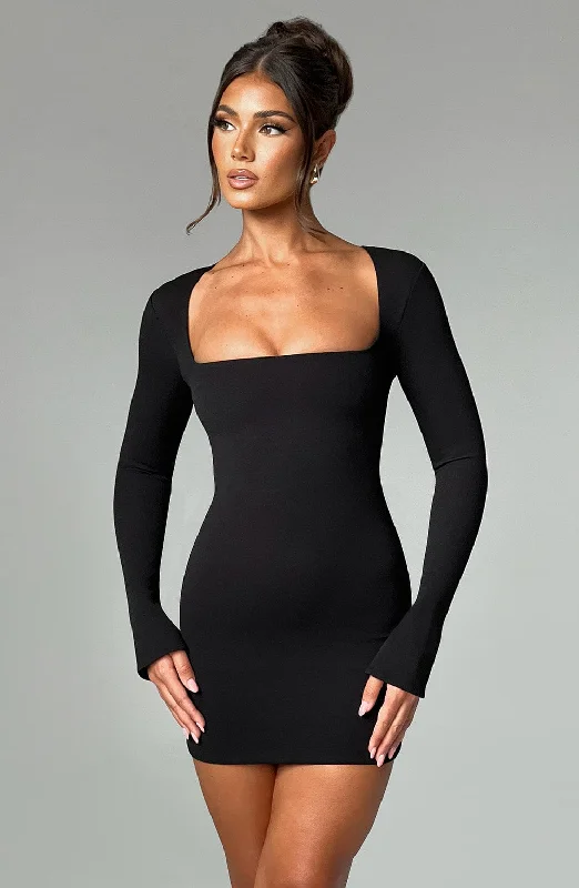 Women's Clothing Sets Trendy Aesthetics Priya Mini Dress - Black