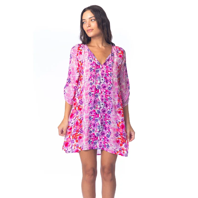 Trendy Street Style Clothing Silk Sanaya Rose Dress