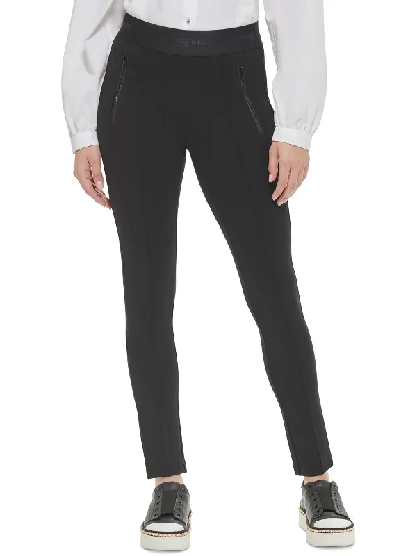 Stylish Women's Attire Discover Promotions Womens Logo Zip Detail Skinny Pants