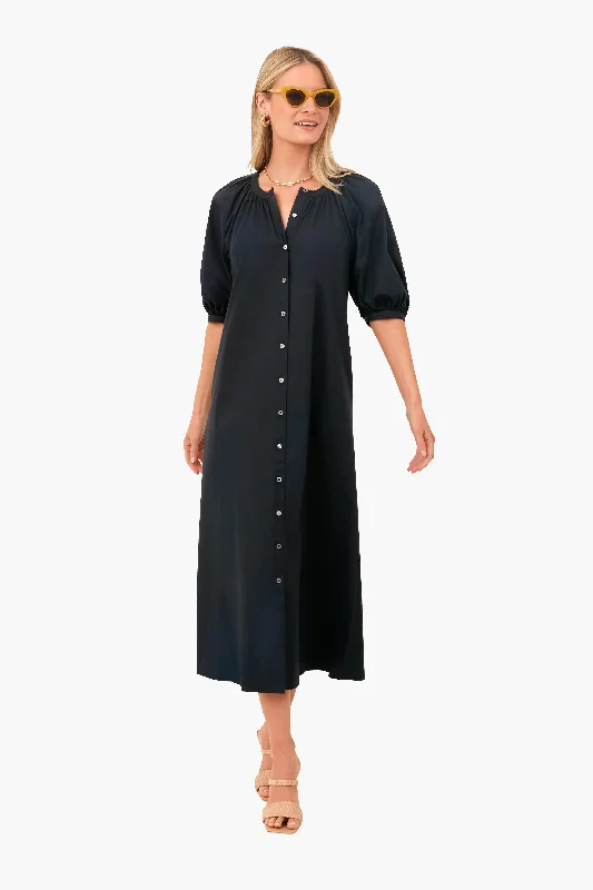 Women's Stylish Professional Apparel Trend Forward Threads Black Vincent Midi Dress Women's Stylish Professional Apparel Trend Forward Threads Black Vincent Midi Dress