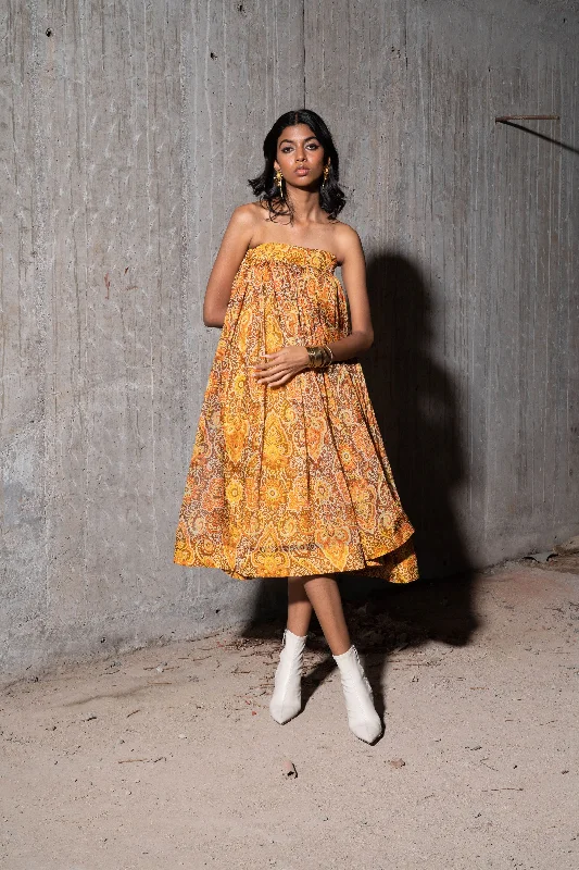 Affordable Women's Apparel Must-Have Styles Sunset Serenade Tube Midi Dress