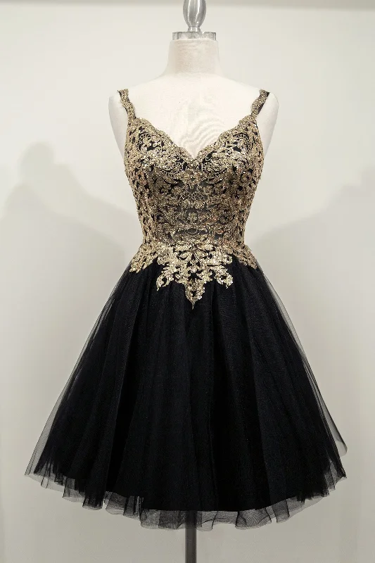 Chic Casual Wardrobe Essentials Layered Embroidered Lace A-Line Short Cocktail Dress CD9239