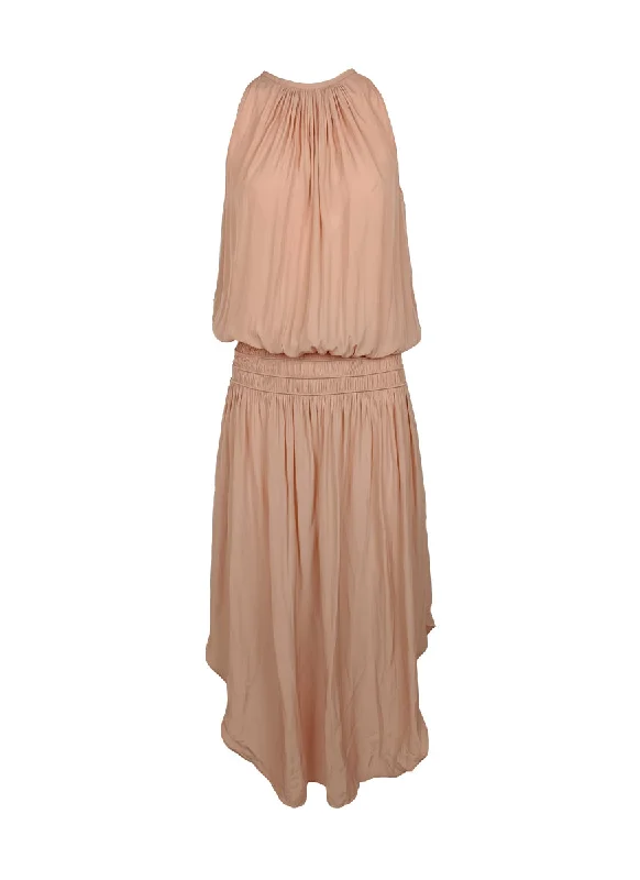 Women's Vacation Outfit Unbeatable Prices N180079 Front & Back Midi Dress *Beige *Preorder