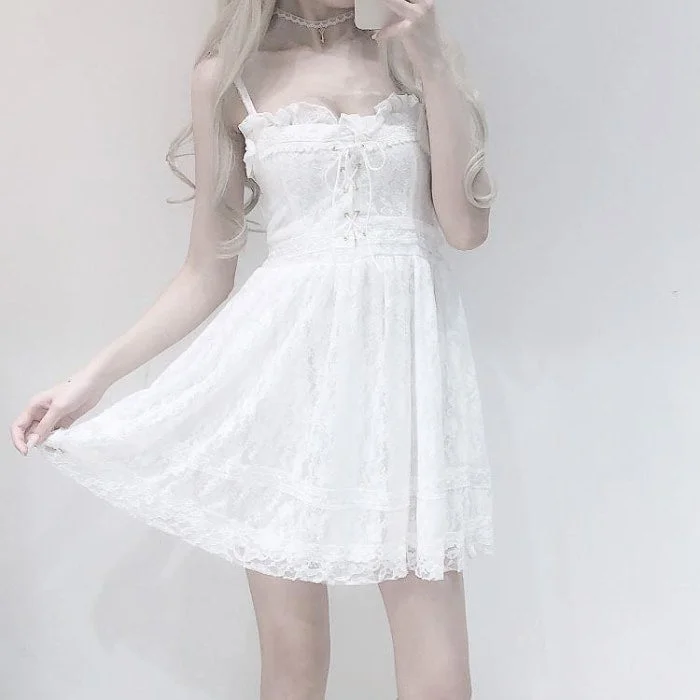 Special Savings Just For You Innocent White Lace Dress