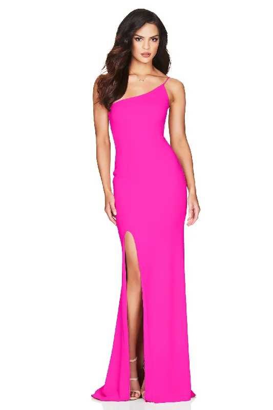 Women's Night-Out Outfit Feminine Soft - Hued Look JASMINE ONE SHOULDER GOWN
