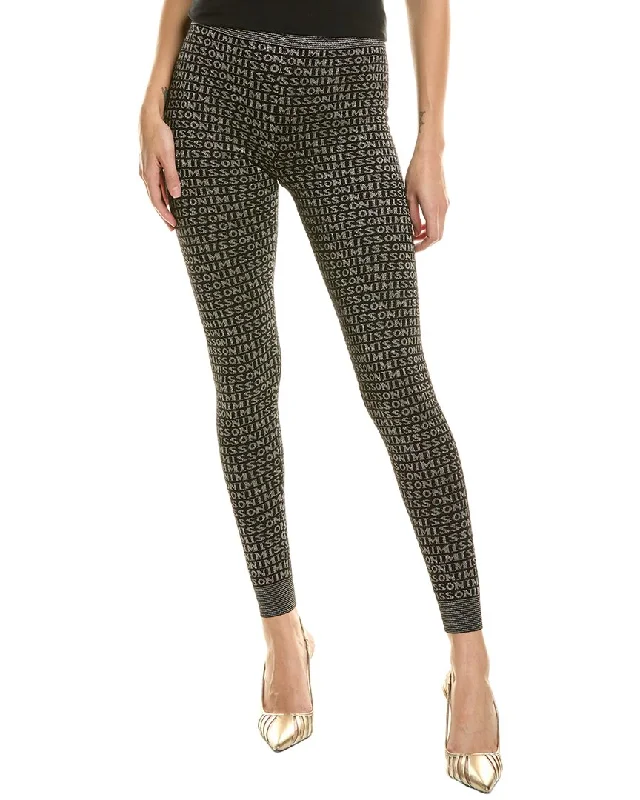 Women's Luxury Apparel Relaxed Style M Missoni Wool-Blend Legging
