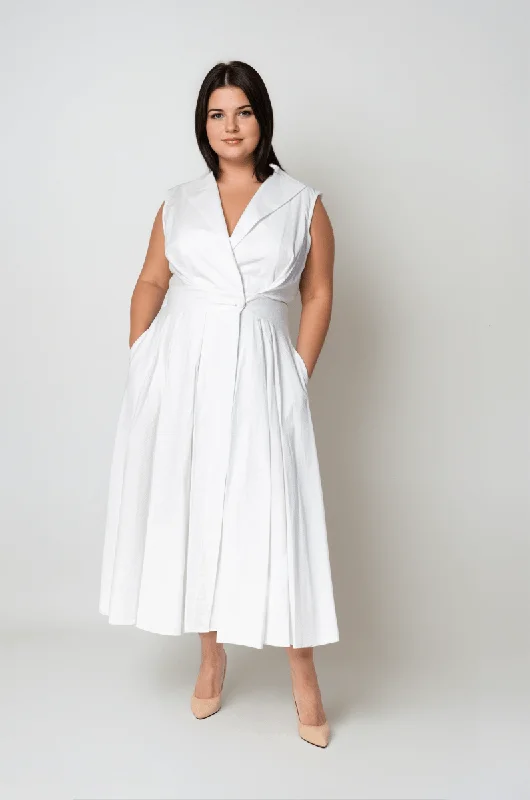 Discount Store Sorrento Trench Dress White