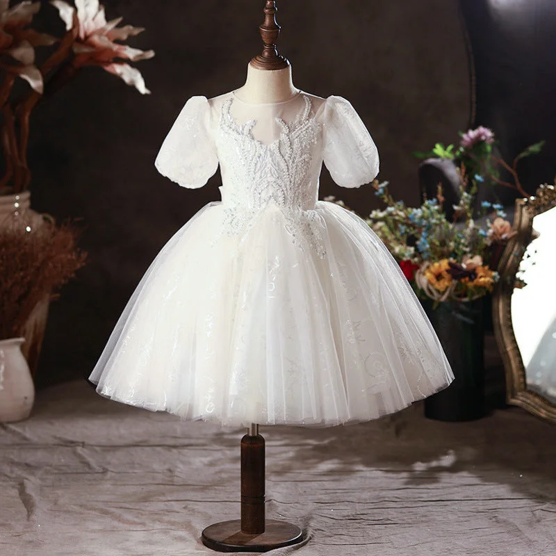 Women's Sports Apparel Budget Friendly Cute Baby Girl Flower Girl Dress Sequins Pageant Dress Toddler Birthday Party Ball Gown