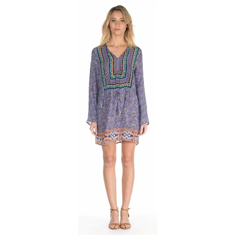 Day To Night Styles Silk Lily-Grace Purple Dress
