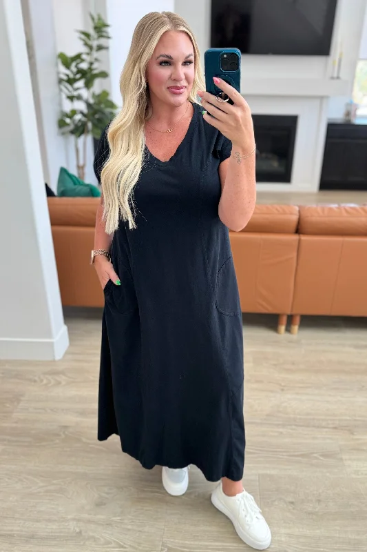 Women's Comfortable Lounge Outfit Buy More, Save More Modern Maritime Shift Maxi Dress in Black Women's Comfortable Lounge Outfit Buy More, Save More Modern Maritime Shift Maxi Dress in Black