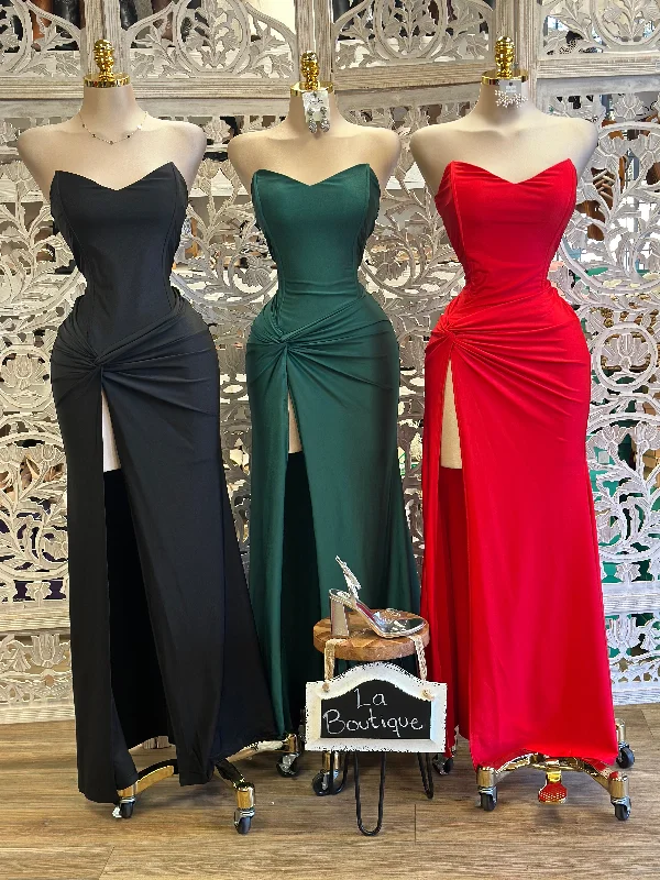 Women's Apparel And Garments Casual Chic Corset Knotted Gown- Stretchy,Estira