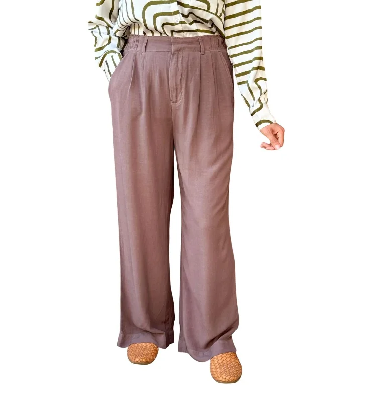 Women's Trendy Casual Clothes Cottagecore Rustic Charm Style Rowan Linen Blend Pant In Deep Taupe Women's Trendy Casual Clothes Cottagecore Rustic Charm Style Rowan Linen Blend Pant In Deep Taupe