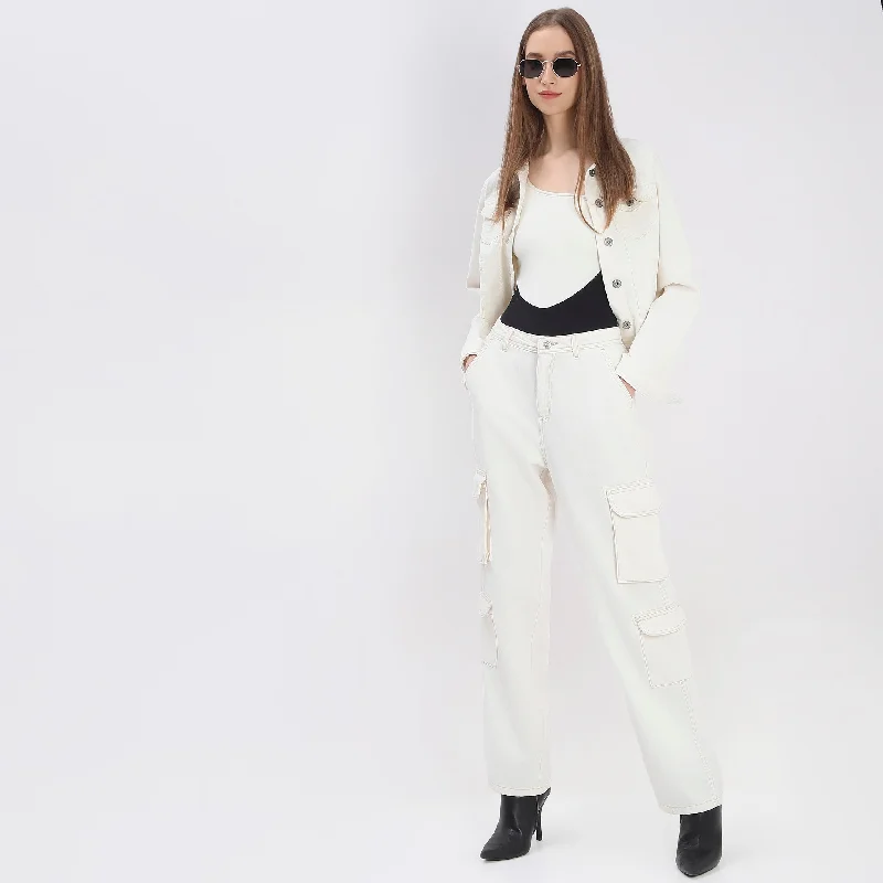 Women's Formal Apparel Limited Time Offers Cargo Fit Full Length Jeans