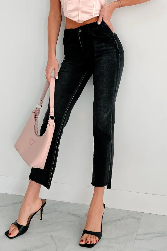 Women's Work Outfit Fashion Forward Femme Theodore Mid Rise Slim Straight Vervet Jeans (Black) Women's Work Outfit Fashion Forward Femme Theodore Mid Rise Slim Straight Vervet Jeans (Black)