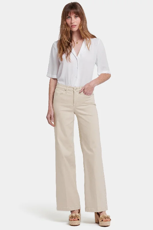 Women's Clothing For Travel Trendy Street Style Attire Teresa Wide Leg Jeans - Feather Women's Clothing For Travel Trendy Street Style Attire Teresa Wide Leg Jeans - Feather