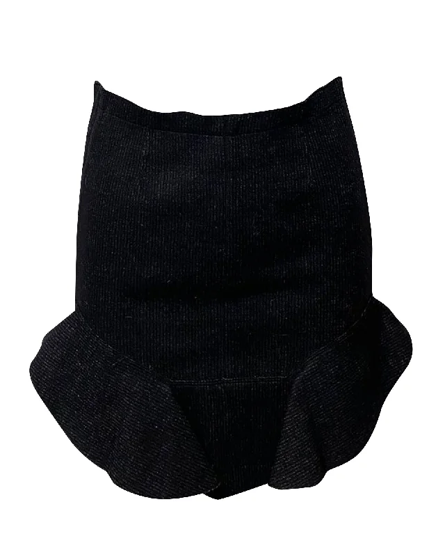 Women's Travel Attire Vintage Style Clothing Sale Isabel Marant Frye Ruffled Mini Skirt in Grey Virgin Wool Women's Travel Attire Vintage Style Clothing Sale Isabel Marant Frye Ruffled Mini Skirt in Grey Virgin Wool