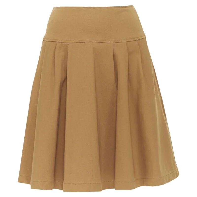 Women's High-Fashion Attire Dreamy Aesthetic Oscar De La Renta tan nylon cotton knitee length skirt Women's High-Fashion Attire Dreamy Aesthetic Oscar De La Renta tan nylon cotton knitee length skirt