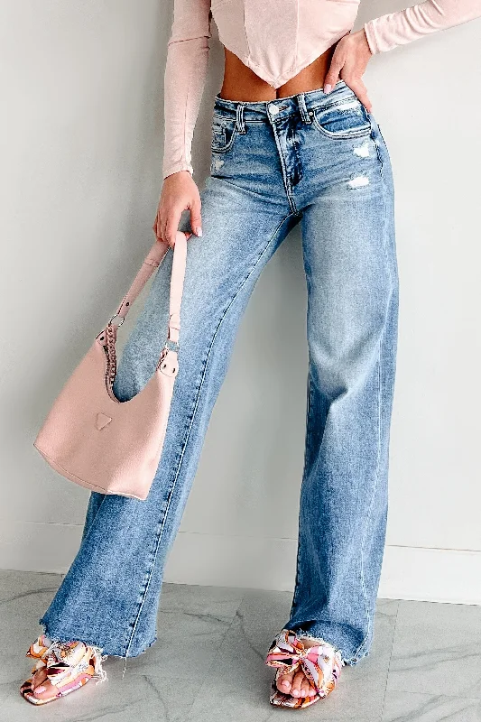 Women's Clothes For Outdoor Events Sale Event, Prices Rock Monroe Mid Rise Wide Leg Risen Tummy Control Jeans (Medium) Women's Clothes For Outdoor Events Sale Event, Prices Rock Monroe Mid Rise Wide Leg Risen Tummy Control Jeans (Medium)
