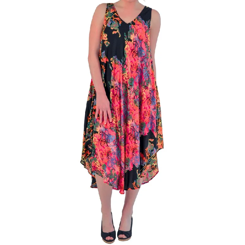 Affordable Women's Clothing Limited Time Offers La Cera Women's Sleeveless Trapeze Dress