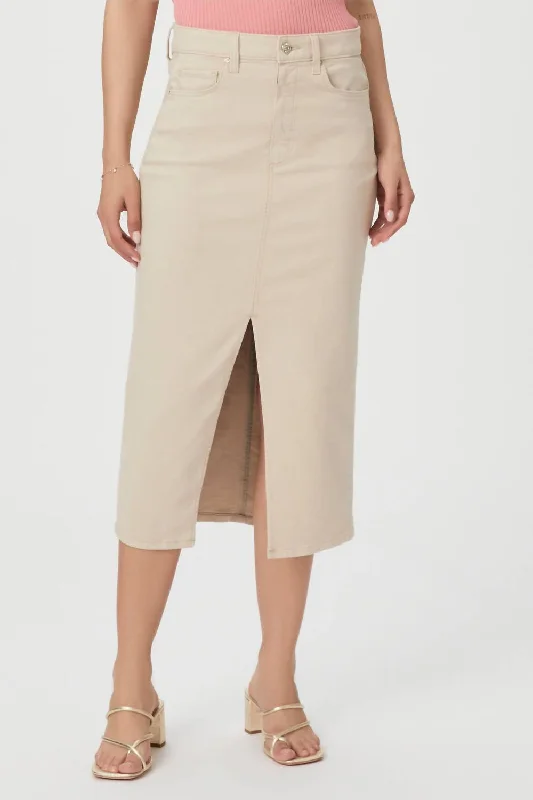 Women's Outfit For The Office Must Haves Angela Midi Skirt In Soft Beige