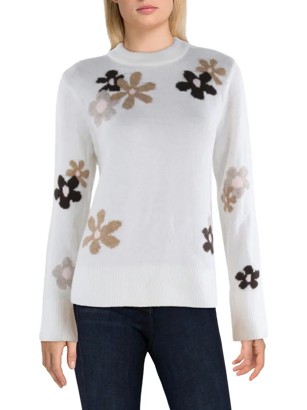 Fashionable Women's Clothes Big Discounts Womens Floral Print Knit Pullover Sweater