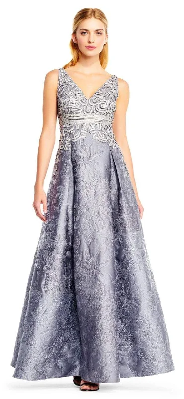 Women's Comfortable Garments Chic Trends Unveiled Aidan Mattox - MD1E201384SC Sleeveless Floral Embossed A-Line Dress Women's Comfortable Garments Chic Trends Unveiled Aidan Mattox - MD1E201384SC Sleeveless Floral Embossed A-Line Dress