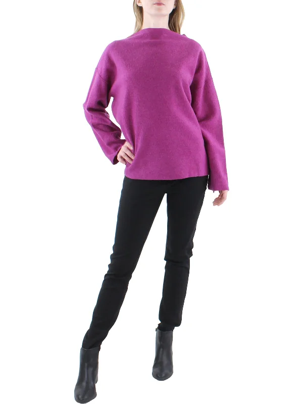 Women's Night-Out Clothes Best Deals Of The Season Womens Funnel Neck Boxy Pullover Sweater Women's Night-Out Clothes Best Deals Of The Season Womens Funnel Neck Boxy Pullover Sweater