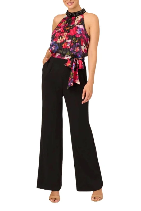 Women's Functional Outdoor Garments Quality Wear Adrianna Papell AP1E210757 - Beaded Collar Sleeveless Pantsuit Women's Functional Outdoor Garments Quality Wear Adrianna Papell AP1E210757 - Beaded Collar Sleeveless Pantsuit