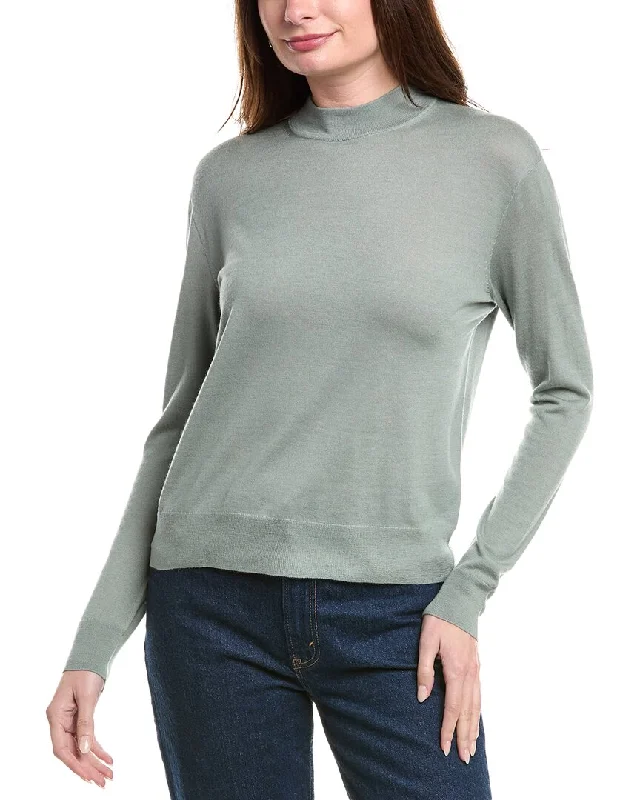 Stylish And Comfortable Clothing For Women Flowy Fabric Vince Wool Mock Pullover