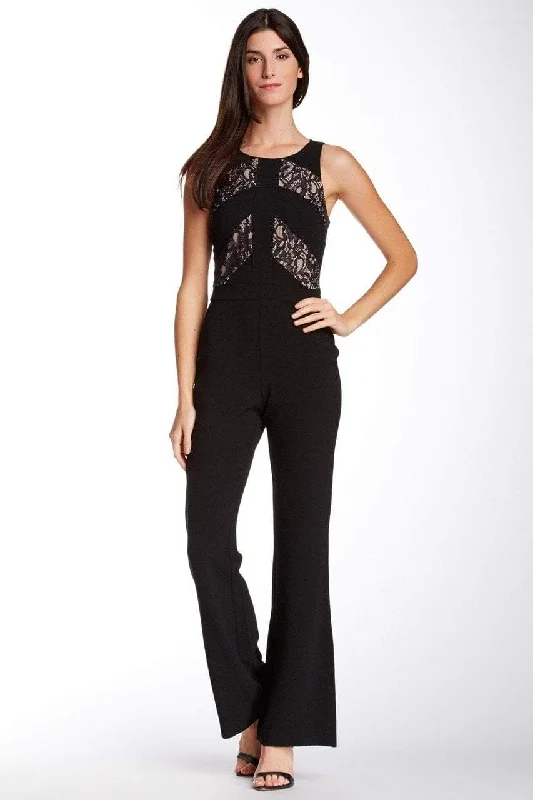 Stylish And Comfortable Clothing For Women Best Deals Of The Season Taylor - 5240MSC Sleeveless Crepe Laced Jumpsuit