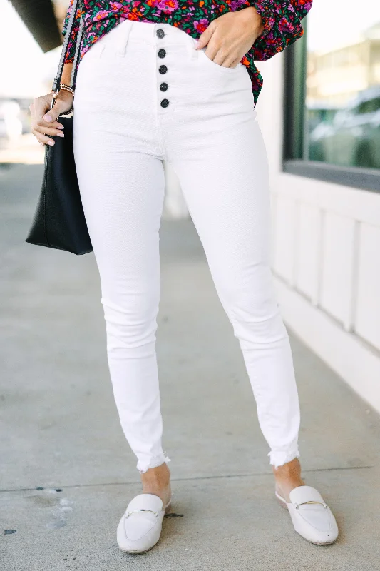 Women's Outfit Catch Every Fashion Trend KanCan: Going Up White High Waist Skinny Jeans Women's Outfit Catch Every Fashion Trend KanCan: Going Up White High Waist Skinny Jeans