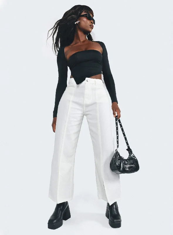 Women's Office Attire Celebrate With Big Savings Mackman Jeans White Denim