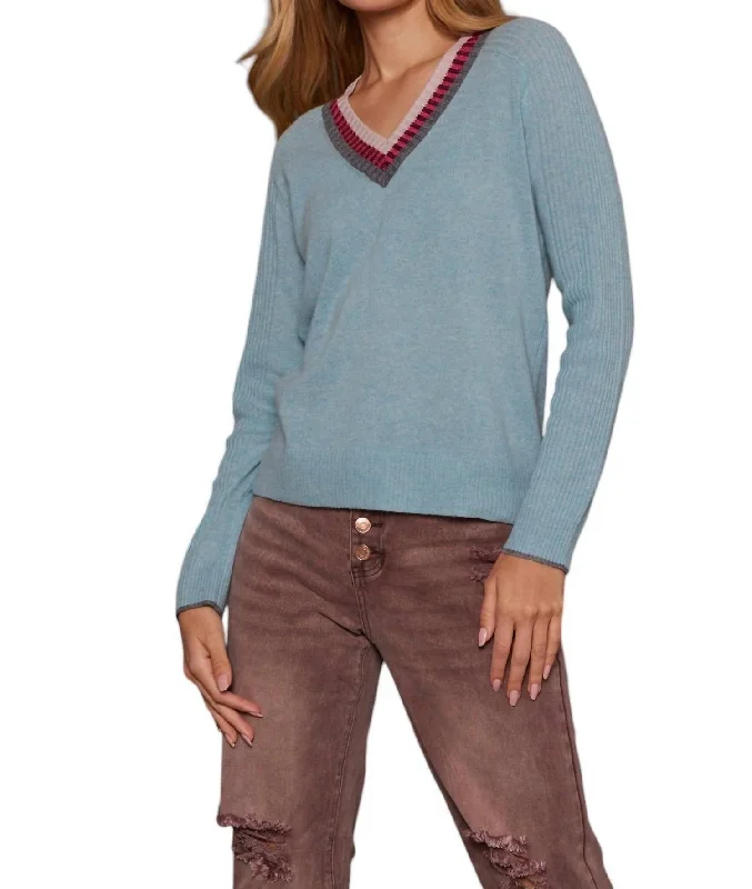 Women's Professional Clothes Crazy Price Slashing To The Point Sweater In Shore Blue Women's Professional Clothes Crazy Price Slashing To The Point Sweater In Shore Blue