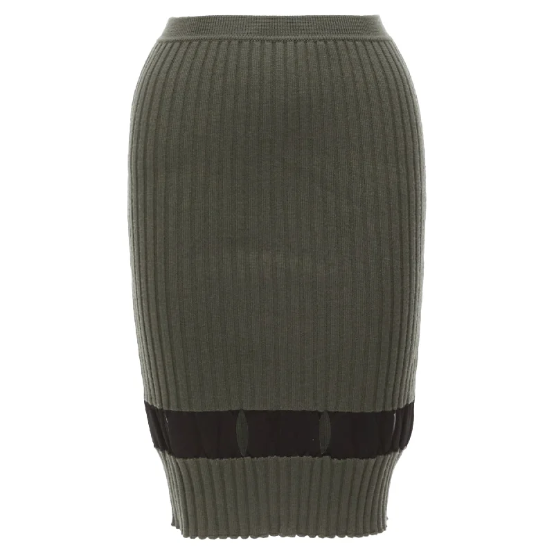 Women's Elegant Apparel Limited - Time Bundle Alexander Wang Ribbed Cut Out Pencil Knee Skirt Women's Elegant Apparel Limited - Time Bundle Alexander Wang Ribbed Cut Out Pencil Knee Skirt
