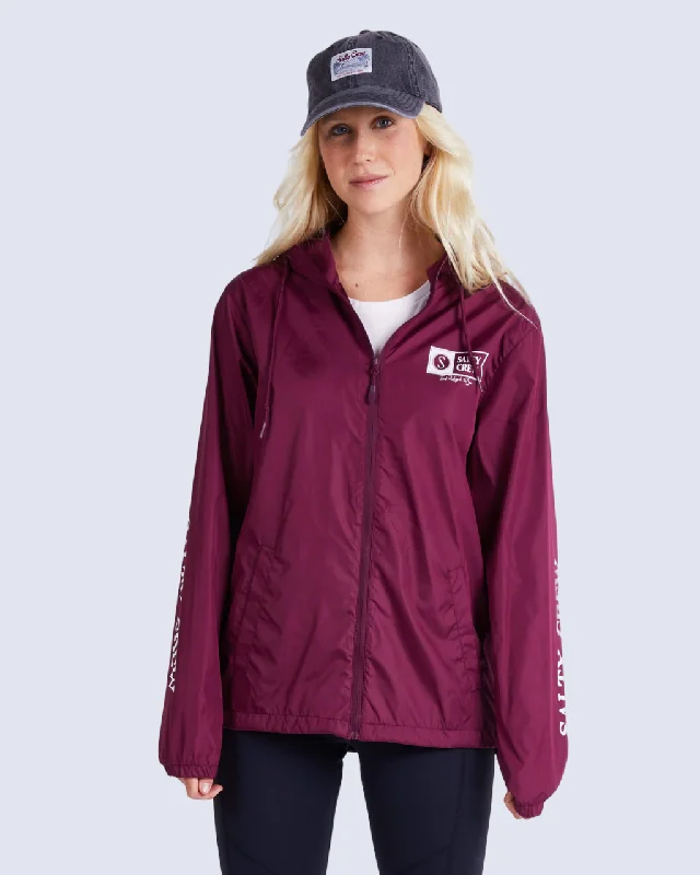 Women's Attire Embrace New Fashion Alpha Windbreaker - Maroon