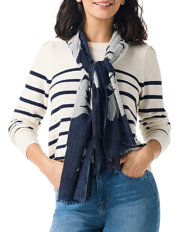 Women's Trendy Outfit Feminine Elegance NIC+ZOE Stripe Cashmere-Blend Sweater