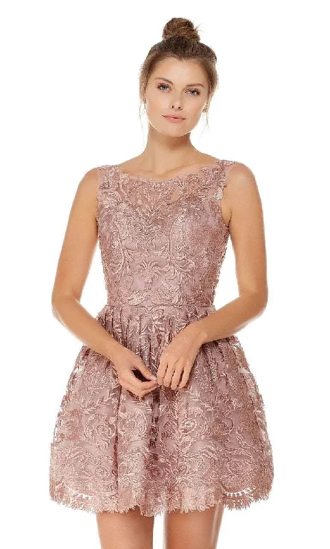 Women's Night-Out Outfit Clearance Sale, All Cheap Alyce Paris - Sleeveless Illusion Bodice Pleated Dress 3761SC