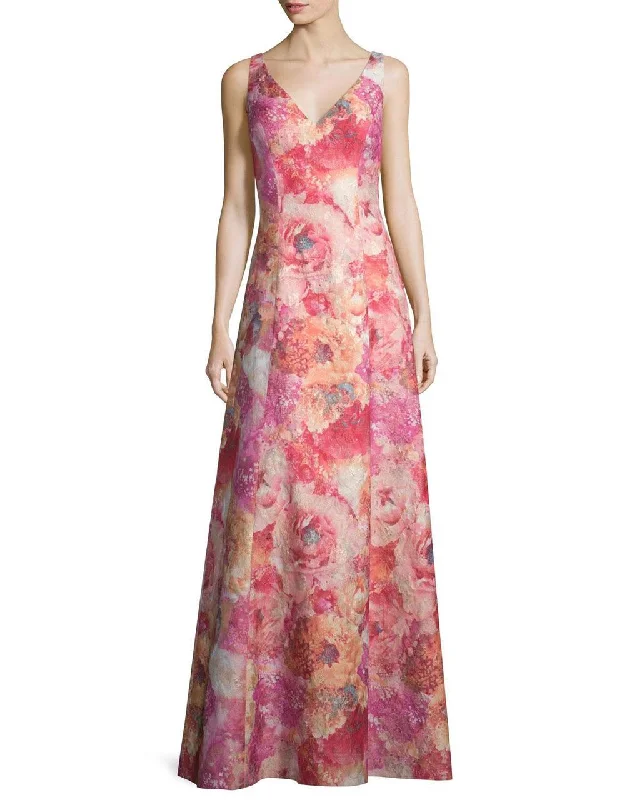 Affordable Women's Outfit Gift Ideas Aidan Mattox - Sleeveless Floral Jacquard Dress MD1E200058SC
