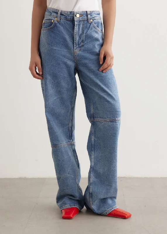 Women's Evening Outfit Fashion Forward Style Foil Denim Izey Jeans