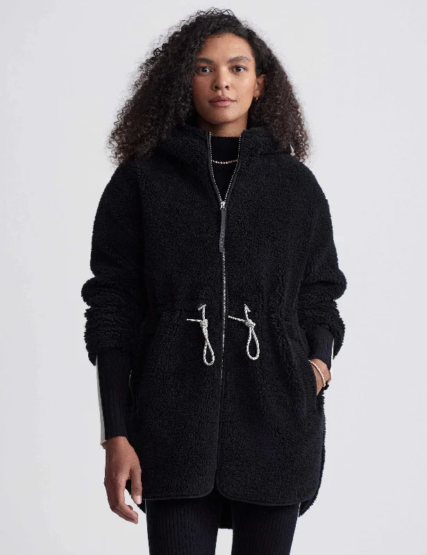 Women's Holiday Clothing Eco Friendly Fashion Sale Lowens Sherpa Jacket - Black