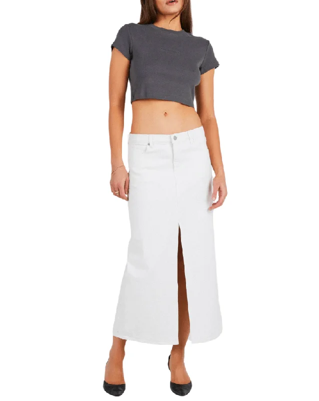 Women's Workout Garments Art Deco Geometric Pattern Look 99 Low Maxi Skirt  - Pearl