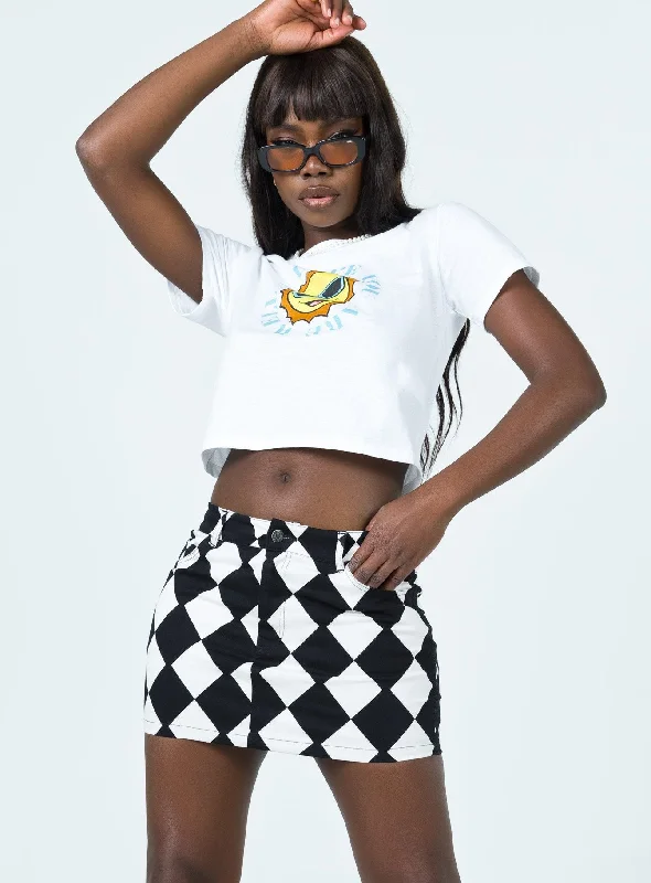 Women's Clothes For Outdoor Events Spring Fashion Motel Micro Broomy Skirt Harlequin Black White Women's Clothes For Outdoor Events Spring Fashion Motel Micro Broomy Skirt Harlequin Black White