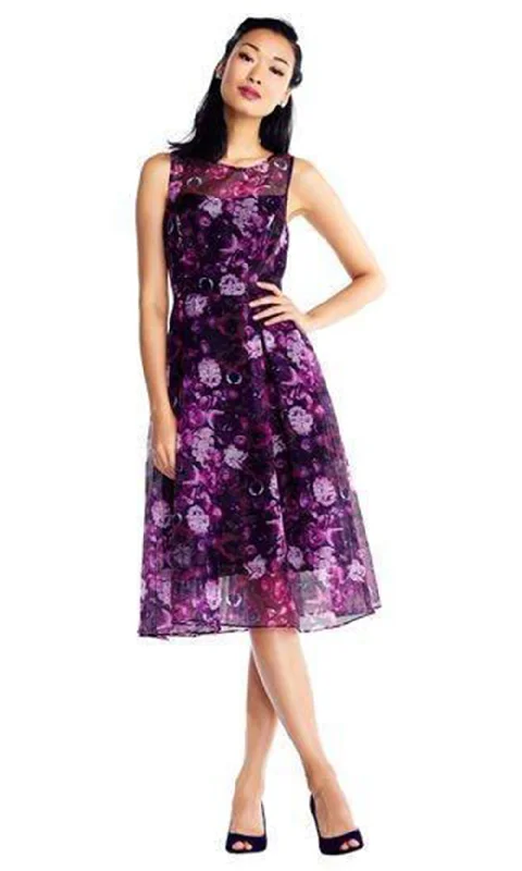 Women's Formal Event Attire Trendy And Individual Women's Fashion Adrianna Papell - AP1D101885SC Sleeveless Multi-Print Dress