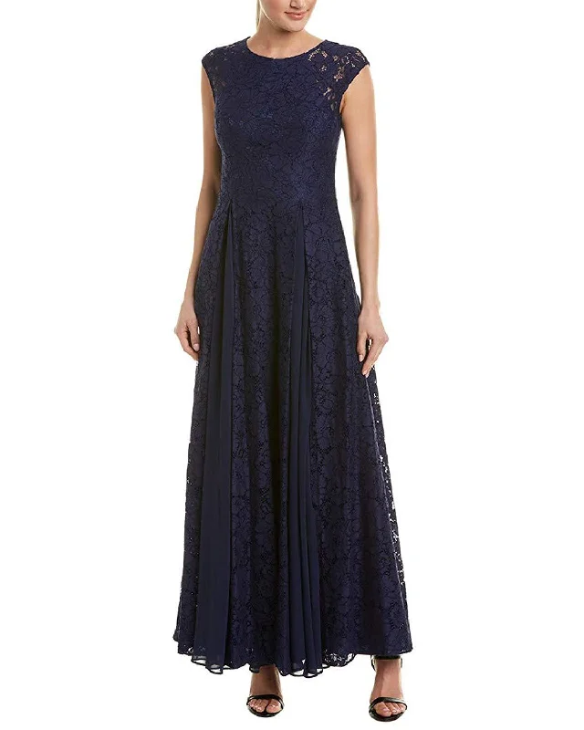 Stylish Outerwear Clothing For Women Vintage Inspired Fashion Sale Aidan Mattox - Sleeveless Sheer Lace Chiffon Dress 151A12840SC