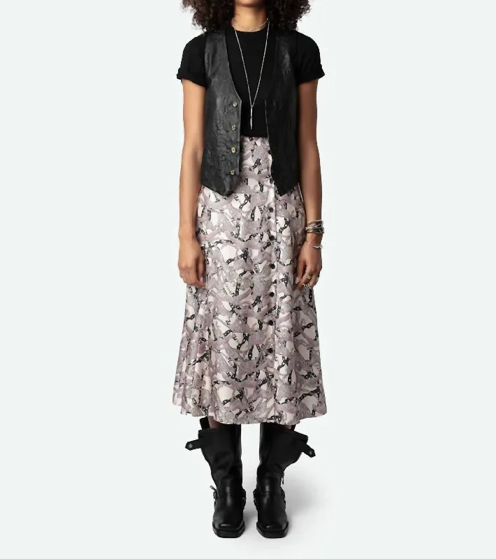 Women's Functional Outfit For Outdoor Activities Everyday Wear June Twill Wild Chaines Skirt In Ecru