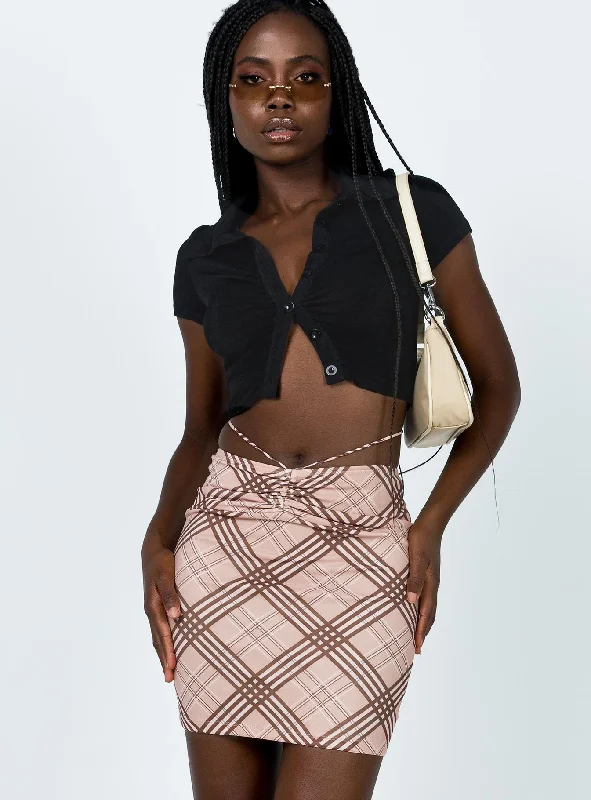 Women's Tops And Clothing Inspired By You, Designed For You Dom Mini Skirt Brown