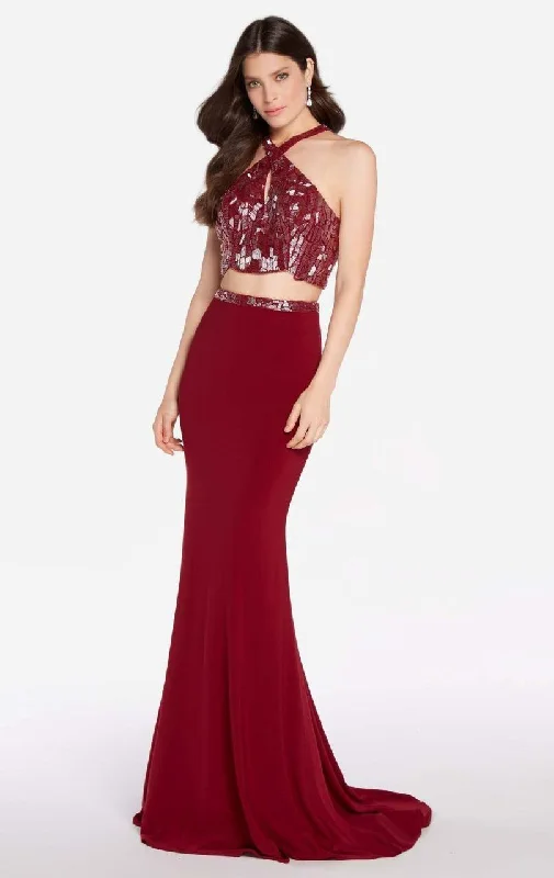 Women's Comfy Loungewear Outfit Special Offers, Don't Miss Alyce Paris 60013 - Embellished Ombre Sleeveless Sweep Train Dress