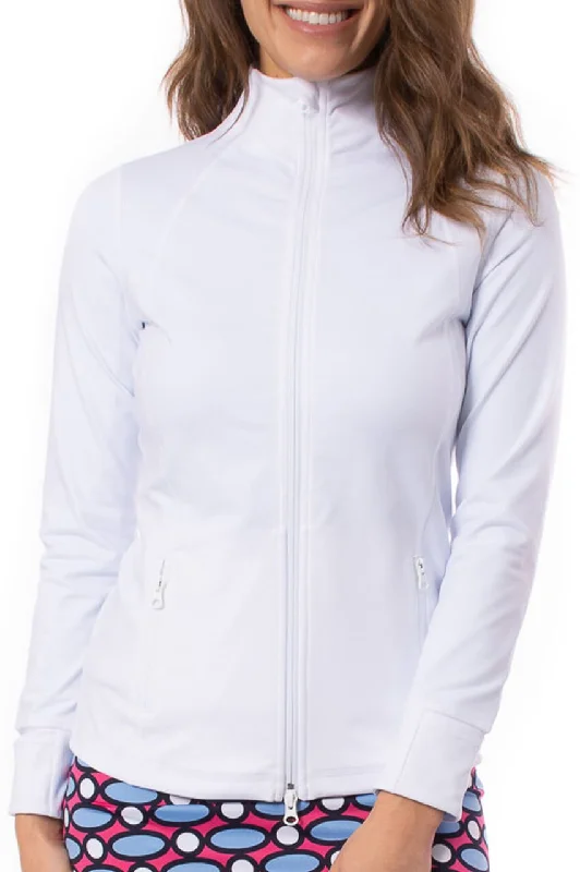 Women's Wedding Apparel Discounts On Casual Weekend Styles White Double-Zip Sport Jacket Women's Wedding Apparel Discounts On Casual Weekend Styles White Double-Zip Sport Jacket