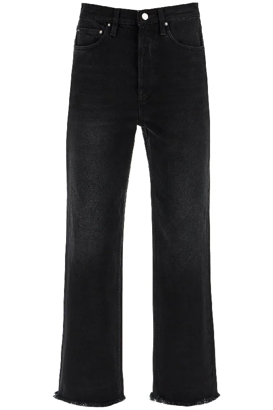 Women's Contemporary Clothing Women's Fashion Hotspots Toteme Women's Classic Fit Jeans With Frayed Hemline Women's Contemporary Clothing Women's Fashion Hotspots Toteme Women's Classic Fit Jeans With Frayed Hemline